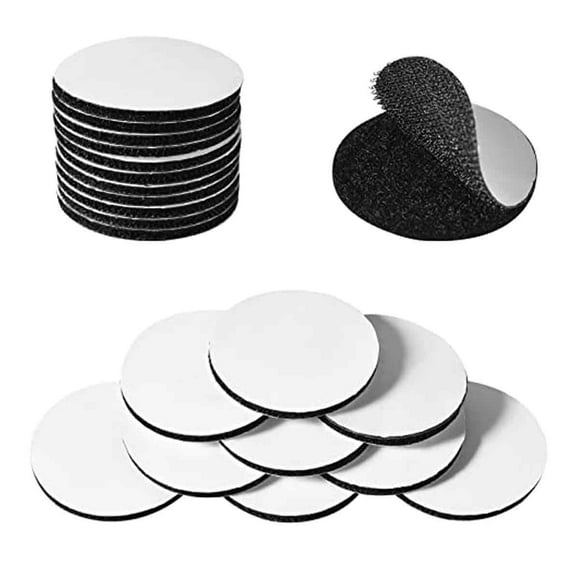 Black Sticky Adhesive Dots Self Adhesive Tape, Industrial Strength Hook Dots, Double Sided Loop Sticky Tape for Home Office Wall Decor Heavy Duty Carpet Gripper Tools Hanging