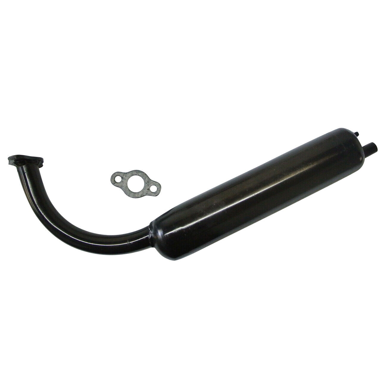 Black Stock Muffler Exhaust Chrome Fit 49cc 66cc 80cc Motorized Bicycle