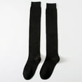 thumbnail image 1 of Black Stockings Women Winter Thickening Warm Medium Length Over Knee Socks Keep Warm Sock High The Knee Lightweight Cotton Socks, 1 of 5