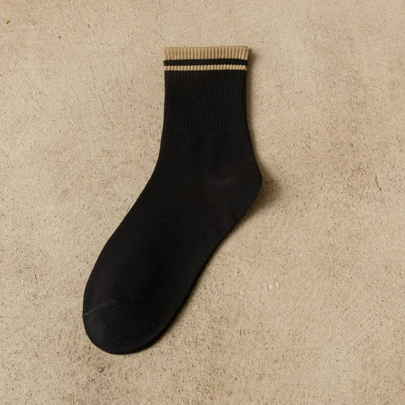 Black Stockings Women's and Men's All Cotton Japanese Long Tube Cotton Socks College Style Student Sports Socks Couple Socks