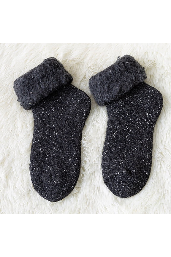 Black Stockings Wool Socks Winter Women's Stockings Thickened with Snow Country Sub Warm Ski Yarn Snow Socks