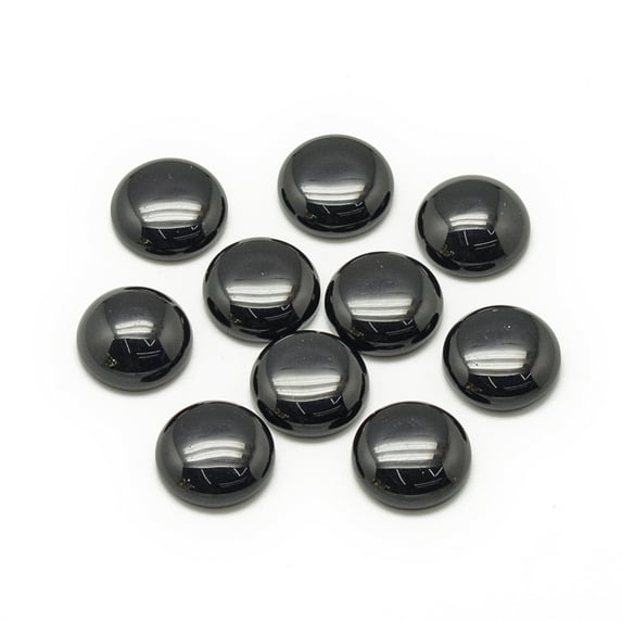 Black Stone Cabochons Half Round/Dome 20x6mm