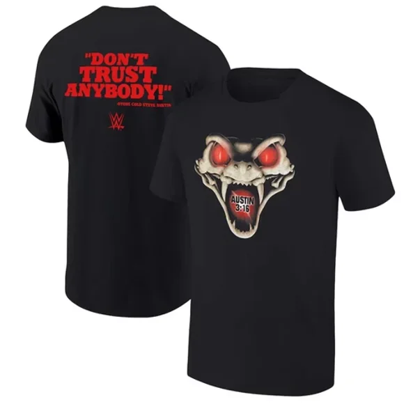 Black 'Stone Cold' Steve Austin Don't Trust Anybody T-Shirt
