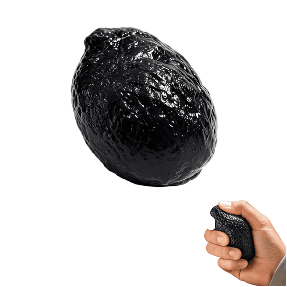 Black Stone Shaped Squishy Stress Relief Toy, Soft Slow Rebound Squeeze Ball for Anxiety Relief, Office Desk & Commute Sensory Fidget, Unique Tactile Experience, Black
