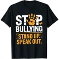 thumbnail image 1 of Black Stop Bullying Kindness T-Shirt with Hand Graphic for Anti-Bullying Awareness, 1 of 5