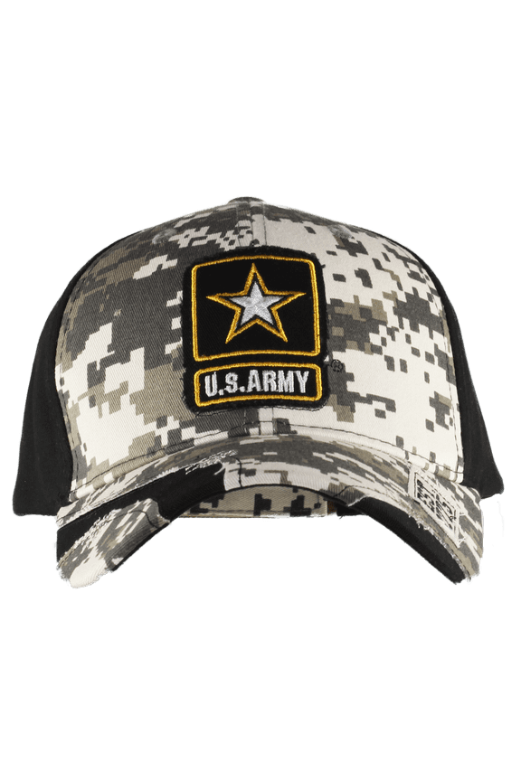 Black Streak Camo Stressed US Army Cap