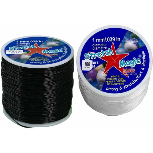 Black Stretch Magic Jewelry Cord, 100m spool
