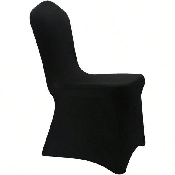 Black Stretch Spandex Chair Covers - 24 PCS Banquet Events Party Universal Dining Decoration Scuba Elastic Chair Covers Premium Black 24