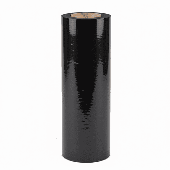 Black Stretch Wrap Film 18x1500ft 4 Pack Heavy Duty Self Adhering Packing Tape for Furniture Moving Pallets Security