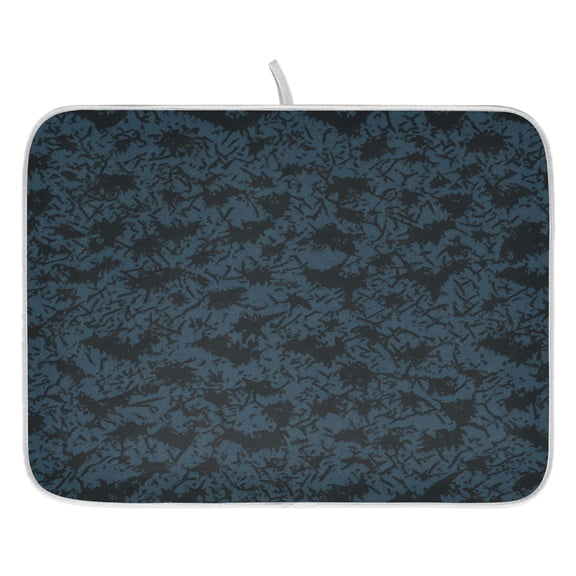 Black Stripe Pattern Dish Drying Mat for Kitchen, Quick Drying Absorbent Soft Durable 16" x 18"