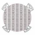 thumbnail image 1 of Black Stripe Round Tablecloth for 45-54 Inch Tables,Fitted Table Cover with Elastic Edge,Modern Abstract Vertical Stripes Beige Waterproof Outdoor Table Cloth Protector for Patio Garden Dinner Picnic, 1 of 9