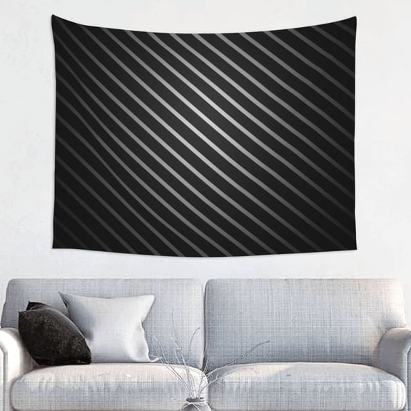 Black Stripe Silver Tapestry Aesthetic Tapestry Wall Hanging For Room Bedroom Dorm Room Decor 29x37 Inches