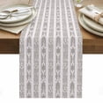 thumbnail image 1 of Black Stripe Table Runner - 108 Inch Long, Kitchen Dining Table Runner Dresser Scarves, Modern Abstract Vertical Stripes Beige Farmhouse Decor for Coffee Tables Wedding Party Banquet, 1 of 8