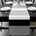 thumbnail image 1 of Black Stripe Table Runner 36 Inches Long, Modern Rustic Horizontal Black Striped Kitchen Coffee Dining Table Decoration for Home Party Birthday Wedding Home Decor 13x36 Inches, 1 of 8