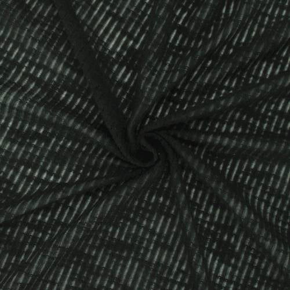 Black Stripe Texture Novelty Knit, Fabric By the Yard