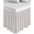 thumbnail image 1 of Black Stripe Wrap Around Bed Skirts for Queen Bed 16" Drop,Bed Skirt with Adjustable Elastic Belt Dust Ruffle Bed Valance for Bedroom Hotel Modern Abstract Vertical Stripes Beige Bed Frame Cover, 1 of 7