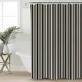thumbnail image 1 of Black Striped Bathroom Curtain 84 Inch Shower Curtain with Hooks, Modern Simple Farmhouse Beige Vintage Waterproof Polyester Bath Curtain Washable Bathtub Curtain 72''x 84'', 1 of 6