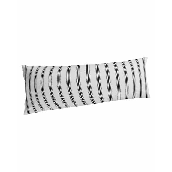 Black Striped Body Pillow Covers, Black White Stripes Farmhouse Soft Bed Throw Pillowcases Breathable Cooling Long Lumbar Body Pillow Sham Cover for Bed Sofa 20''x54''