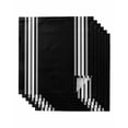 thumbnail image 1 of Black Striped Cloth Napkins Washable Set of 6, Farmhouse Black White Stripes Reusable Dinner Table Napkins Cloth Bulk for Weddings Kitchen Restaurants Hotel Events Parties 20 x 20 Inch, 1 of 9