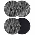 thumbnail image 1 of Black Striped Coasters Set of 4, Absorbent Coasters for Drinks, Retro Wave Lines Texture Simple Coaster for Desk Coffee Table Protection, Home Decor House Warming Gifts 4", 1 of 8
