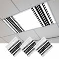 thumbnail image 1 of Black Striped Fluorescent Light Covers, Modern White Striped Abstract Art Aesthetics Magnetic Light Covers for Ceiling Lights, Fluorescent Ceiling Shade for Classroom Bedroom Office 4x2Ft x 3PCS, 1 of 8