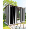 thumbnail image 1 of Black Striped Outdoor Curtains for Patio, Modern Farmhouse Black and White Stripes Privacy Drapes Grommet Waterproof Outside Curtains for Porch/Cabana/Balcony 54"x 84", 1 Panel, 1 of 9