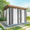 thumbnail image 1 of Black Striped Outdoor Curtains for Patio Waterproof,Windproof Privacy Curtains with Weighted Bottom,Modern White Striped Abstract Art Aesthetics Outside Drapes for Picnic Garage Yard 54"x95" 2 Panel, 1 of 8