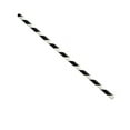 thumbnail image 1 of Black Striped Paper Straws Coated with Bees Wax - Dia: .2 L: 7.75" - 500pcs, 1 of 2