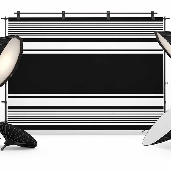 Black Striped Photography Backdrop 7x5FT, Modern Classic Stripe Rustic Country Farmhouse Photo Backdrops, Background for Photography Studio Photo Studio Background, Back Drop for Photoshoot