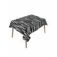 thumbnail image 1 of Black Striped Table Cloth, Waterproof Tablecloth for Rectangle Tables, Retro Wave Lines Texture Simple Reusable Washable Fabric Table Cover for Restaurant Kitchen Dining Tables 60"x102", 1 of 9