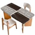 thumbnail image 1 of Black Striped Table Cloths for 4 Foot Rectangle Tables, Farmhouse Stripes Modern Abstract Art Patio Waterproof Elastic Fitted Tablecloths, Washable Rectangular Table Cover for Camping, 1 of 8