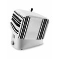 thumbnail image 1 of Black Striped Toaster Cover 2 Slice, Modern White Striped Abstract Art Aesthetics Dustproof Bread Machine Oven Cover with Storage Pockets, Fits Most Kitchen Toasters Protector, 1 of 5
