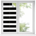 thumbnail image 1 of Black Striped Window Privacy Film, Modern Simple Monochrome Geometric White Static Cling UV Sun Blocking Heat Control Window Tint Day and Night, Non-Adhesive One Way Windows Privacy Cover 19.6x39.3, 1 of 7