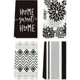 thumbnail image 1 of Black Stripes Home Sweet Home Boho Halloween Kitchen Towels Dish Towels, 18x26 Inch Seasonal Decoration Hand Towels Set of 4, 1 of 6