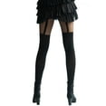 thumbnail image 1 of Black Stripes Illusion Thigh High for Women, 1 of 2