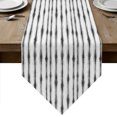 thumbnail image 1 of Black Stripes Table Runner Linen Burlap Table Runner 72 Inches Long Farmhouse Striped Modern Abstract Art Dresser Scarves for Kitchen Island Coffee Dining Room Party Wedding Holiday Decor 16"x72", 1 of 8