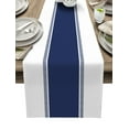 thumbnail image 1 of Black Stripes White Solid Color Texture Table Runner Home Wedding Table Mat Centerpieces Decoration Party Dining Long Tablecloth, 1 of 7