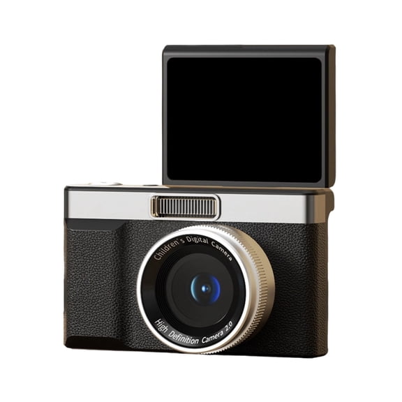 Black Student Hd Digital Camera 96Mp Ccd With 180° Swivel Screen Autofocus 8X Zoom 2.4In Ips Display For Campus Photography