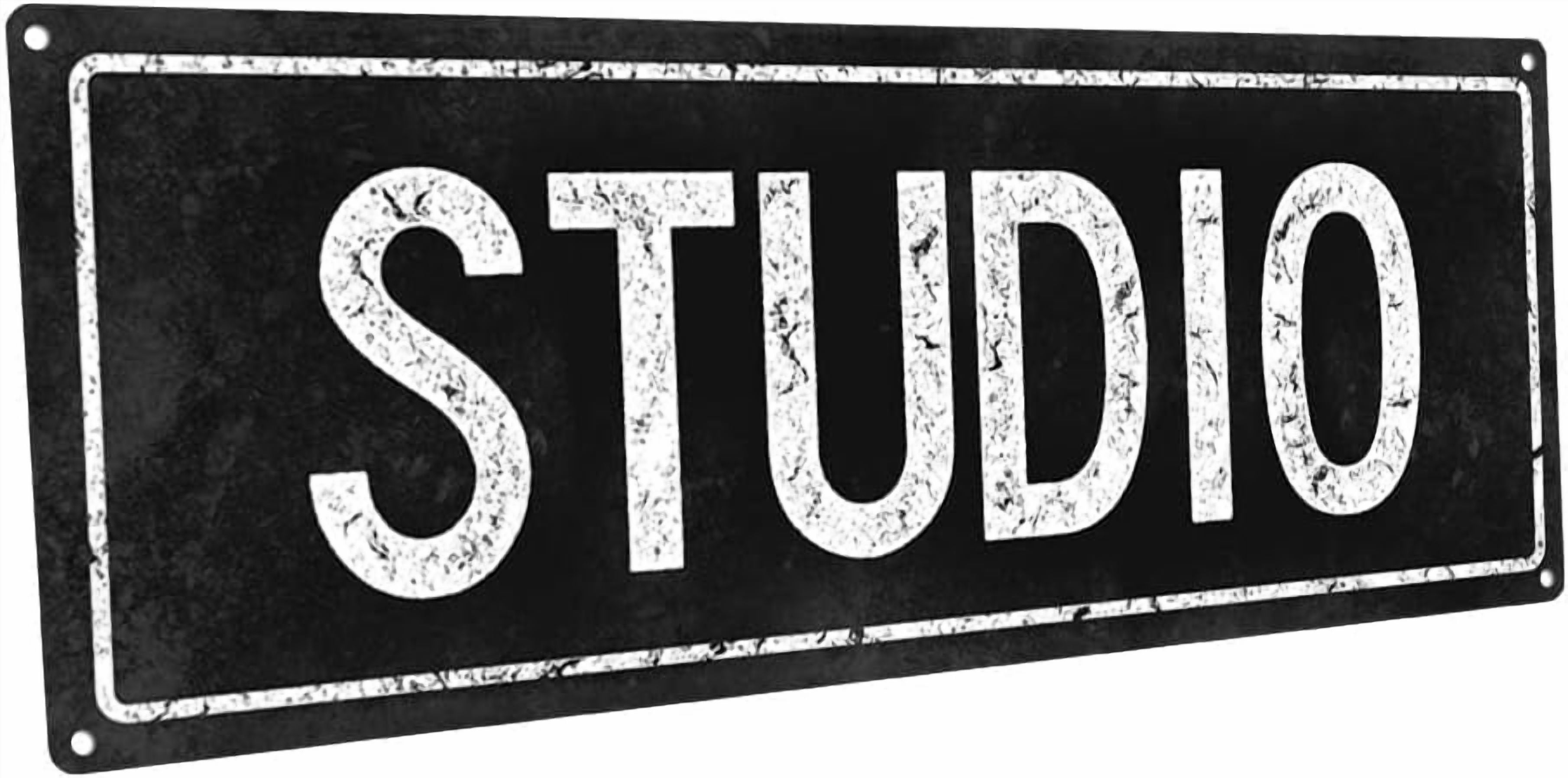 Black Studio 6"x16" Metal Sign, Indoor - Walmart.com