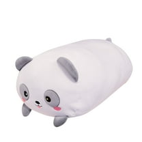 Black Stuffed Animal Plush Pillow Cute Animal Cat Long Body Pillow For Kids Adults Soft Comfort Sleep Companion Home Office Decor Decorative Pillow Black 7.9X5.9X3.15In