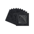thumbnail image 1 of Black Suede Acid Free 20x20 Picture Frame Mats with White Core Bevel Cut for 12x12 Pictures - Fits, 1 of 4