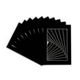 thumbnail image 1 of Black Suede Acid Free 8.5x11 Picture Frame Mats with White Core Bevel Cut for 5.5x8.5 Pictures -, 1 of 3