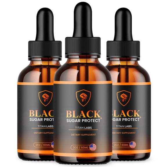 Black Sugar Protect Advanced Formula Drops Blood Balance Support Supplement 90 Servings