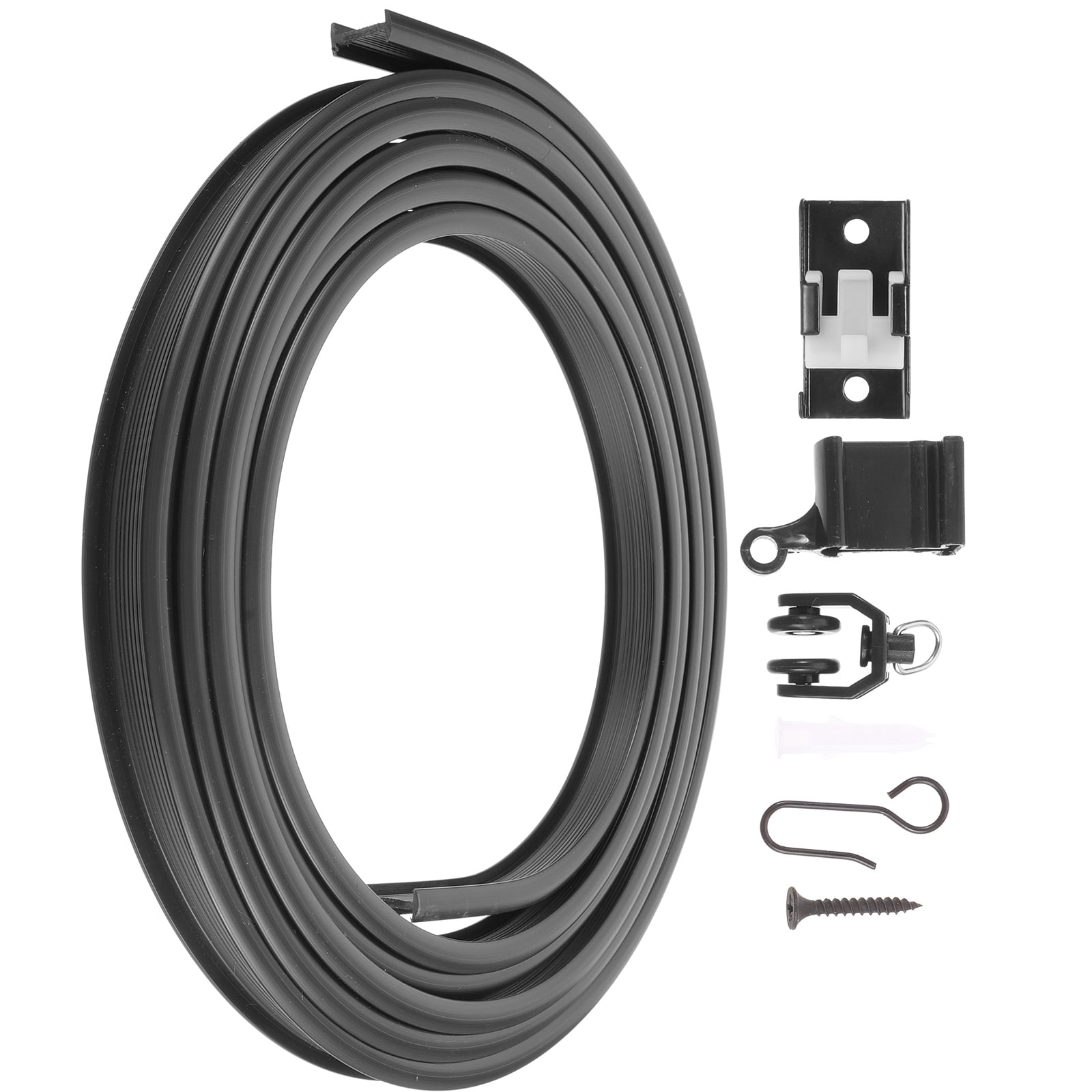 Black Suit Wall Mount Holder Curtain Track Curved Shower Rod Bunk Bed