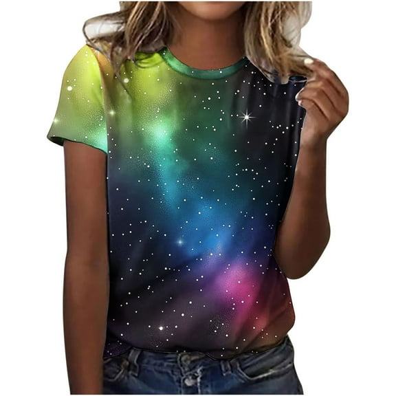 Black Summer Tops Plus Tee Shirts Womens Loose Fit Warehouse Today Shipping