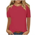 thumbnail image 1 of Black Summer Tops for Teens Lace Blouses for Women Black Shirts for Women Trendy Plus Size Workout Tops for Women Built In Bra Women Outfits Sets Tummy Control, 1 of 1