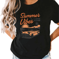 thumbnail image 1 of Black Summer Vibes Car T-Shirt Graphic Tees Shirts Beach Streetwear S-5XL Mystical Tops, 1 of 5