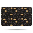 thumbnail image 1 of Black Sun Moon Cloud Pattern Bathroom Rugs Mat,Non Slip Microfiber Bathroom Rug,Rubber Backing,Soft Bathroom Mats for Bathroom Floor,Tub and Shower,17x27in(43x68cm), 1 of 5