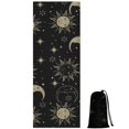 thumbnail image 1 of Black Sun Moon Star Pattern Hot Yoga Mat Towel Non Slip for Hot Yoga - Quick-Drying Yoga Mat Cover with 4 Corner Pockets with Travel Bag - Hot Yoga Towel Non Slip 74"x26", 1 of 6