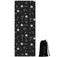 thumbnail image 1 of Black Sun Moon Star Pattern Hot Yoga Mat Towel Non Slip for Hot Yoga - Quick-Drying Yoga Mat Cover with 4 Corner Pockets with Travel Bag - Hot Yoga Towel Non Slip Grip Moisture Wicking Sweat 70"x26", 1 of 6